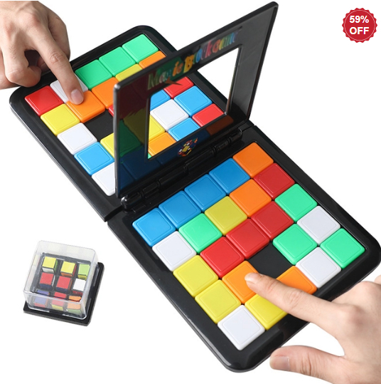 Share:  0 New Year's Toys Parent-Child Interactive Double Battle Color Rubik's Cube Children's Desktop Mobile Puzzle